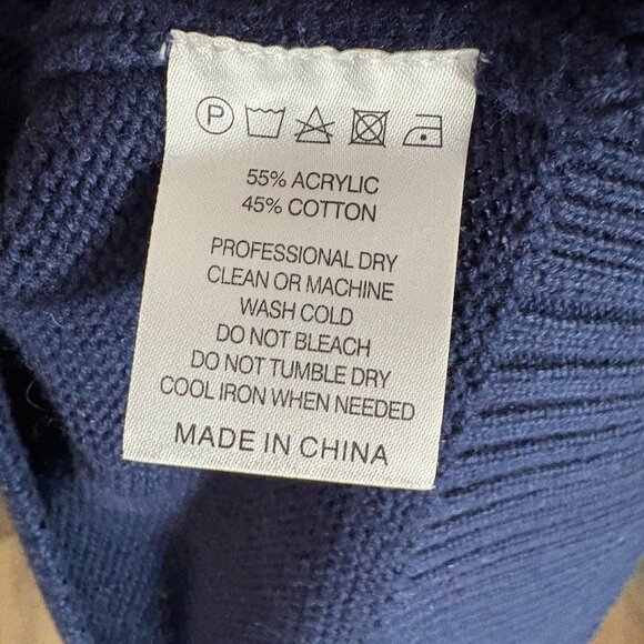 Renwick Sport Club GOLF Sweater navy blue size XS crew neck preppy - Picture 10 of 10